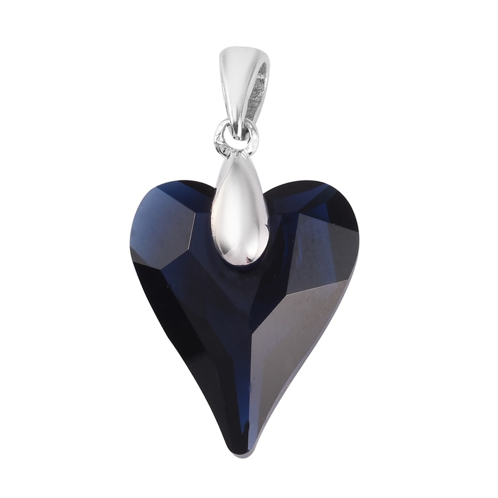 SWAROVSKI Dark Indigo Crystal Heart Pendant